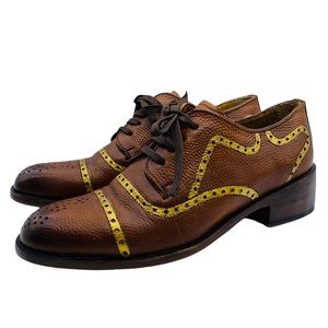 Limited Edition Florsheim x Esquivel Brogue Handmade Leather Oxfords Size 6.5